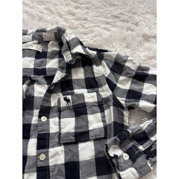 Abercrombie Kids Girls Sz. 13/14 Checkered Button Down Top. Cute - Picture 4 of 8